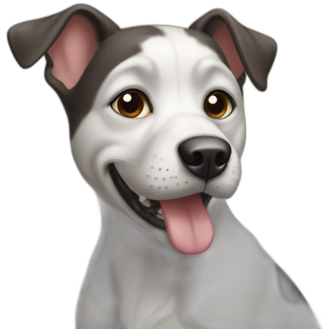 Chat sur un chien emoji