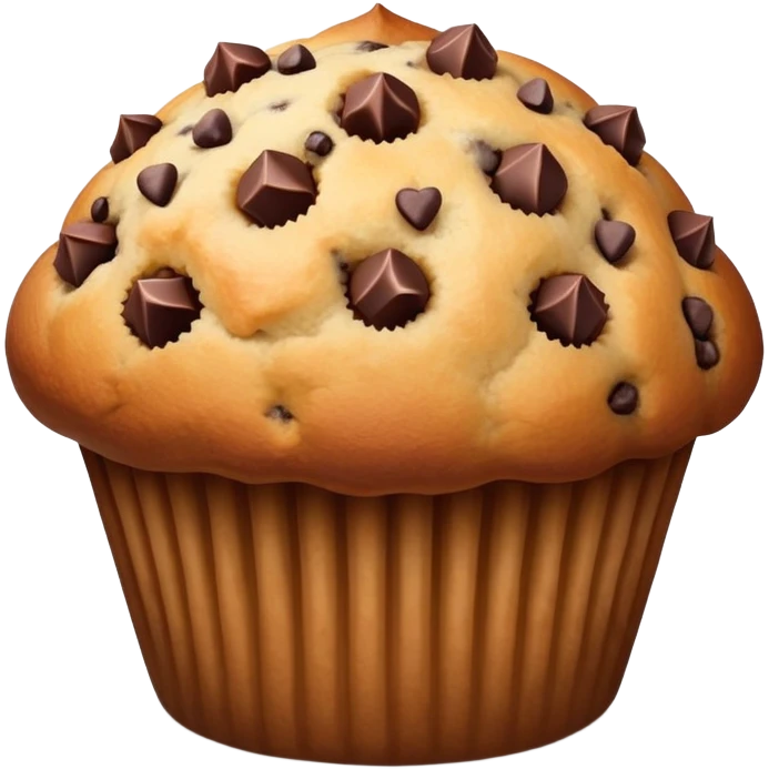 muffin with chocolate chips emoji