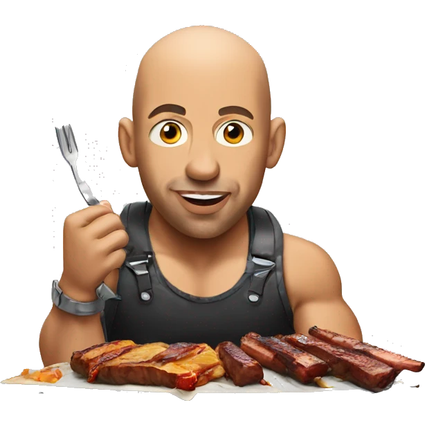 VIN diesel eating barbecue  emoji