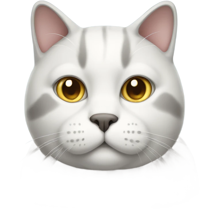 white-grey fat cat emoji