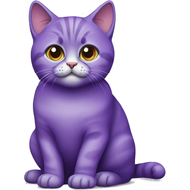 A Scottish cat of purple color emoji