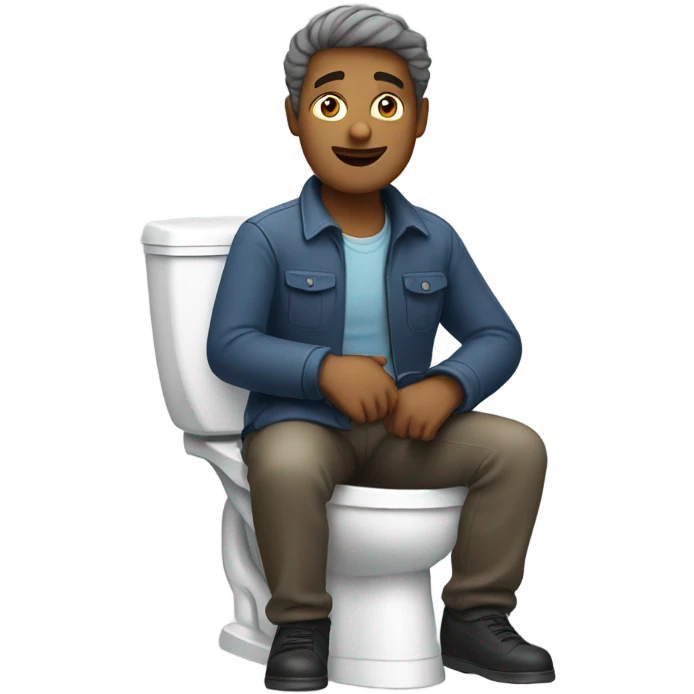 man in toilet  emoji