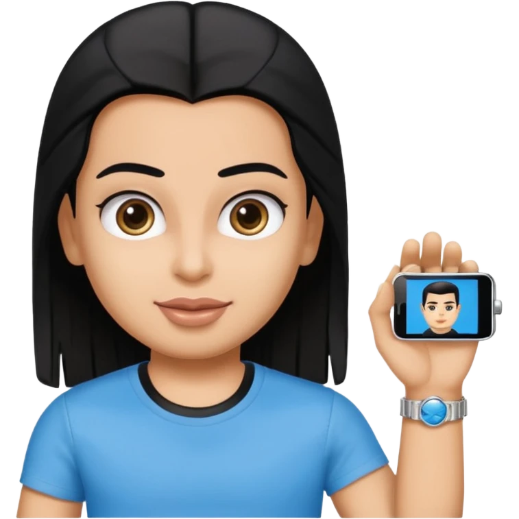 driving license with the photo of ipretty bratz emoji of salman khan wearing a black tee, silver- blue bracelet, black hair emoji