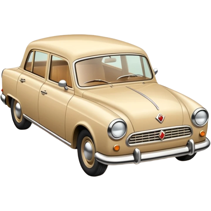 Beige retro long car emoji