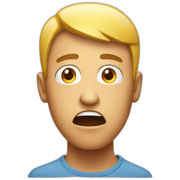 shocked head emoji