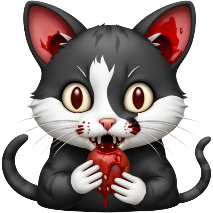 cat eating a mouse emoji