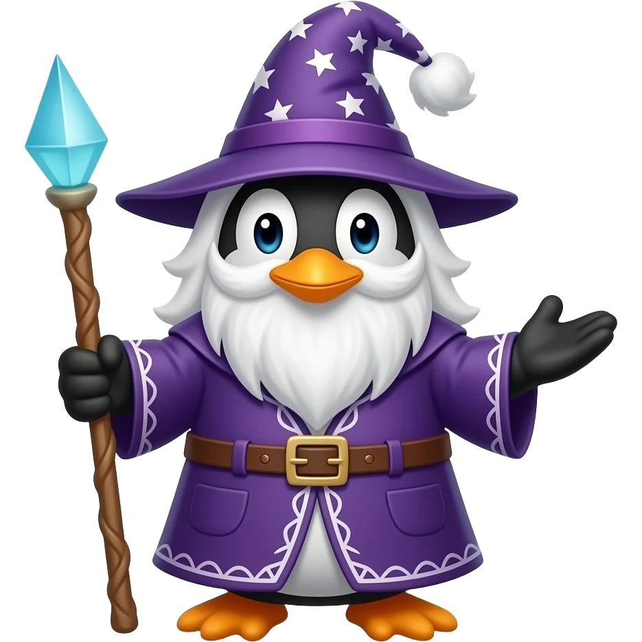 Penguin Wizard emoji