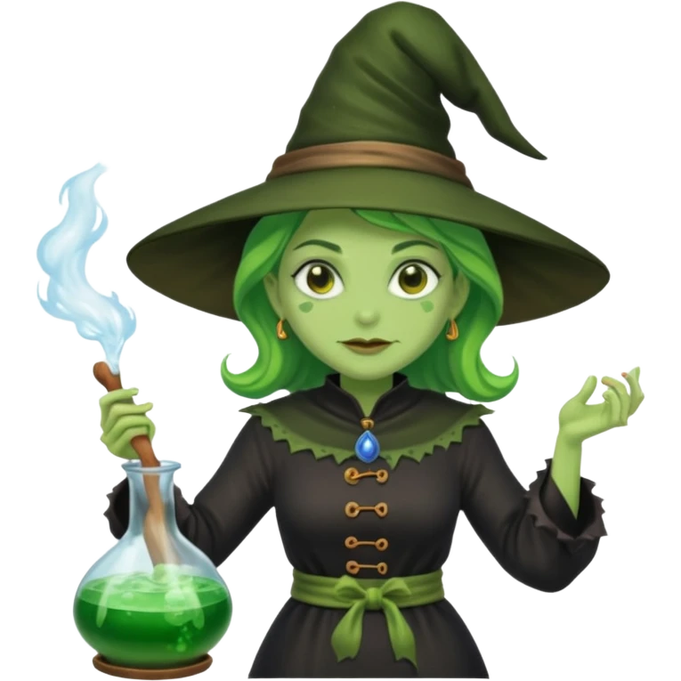 green witch cooking potion emoji