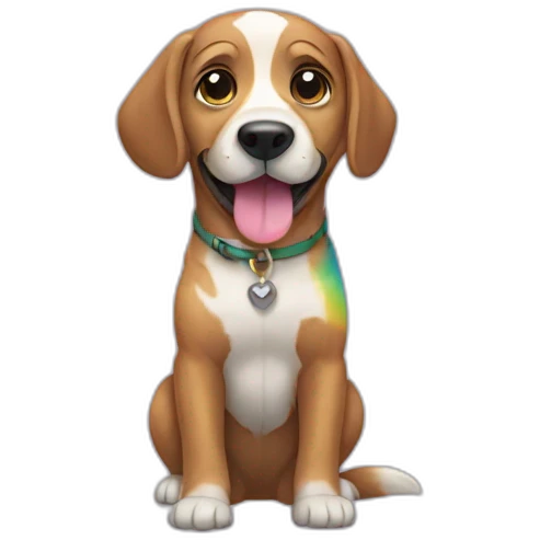 perro arcoiris emoji