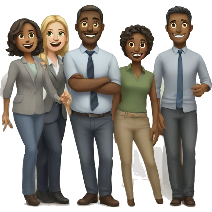 happy office team  emoji