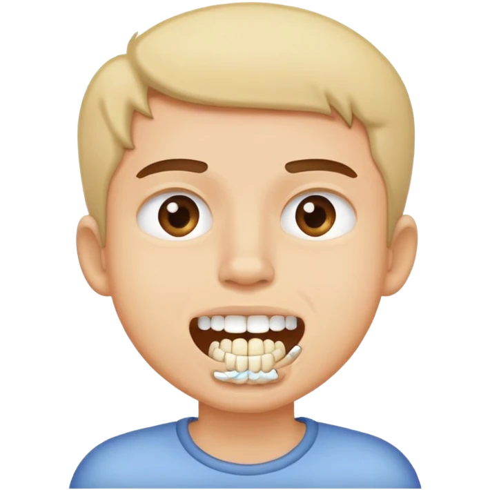 Scratching his teeth ￼ emoji