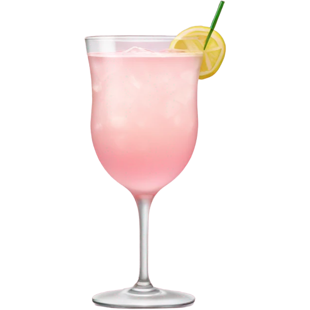 Light Pink cocktail with a little light pink on the glass emoji