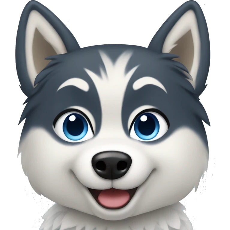 Husky dog with blue eyes and a tutu skirt  emoji