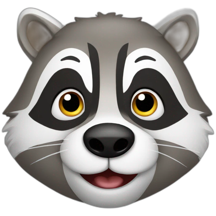 racoon-face-happy emoji