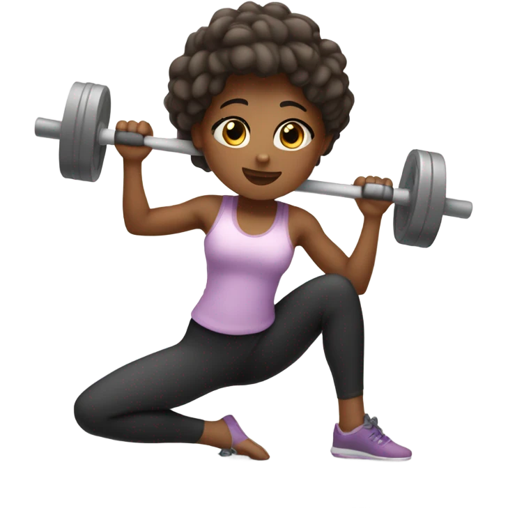 A girl exercising  emoji