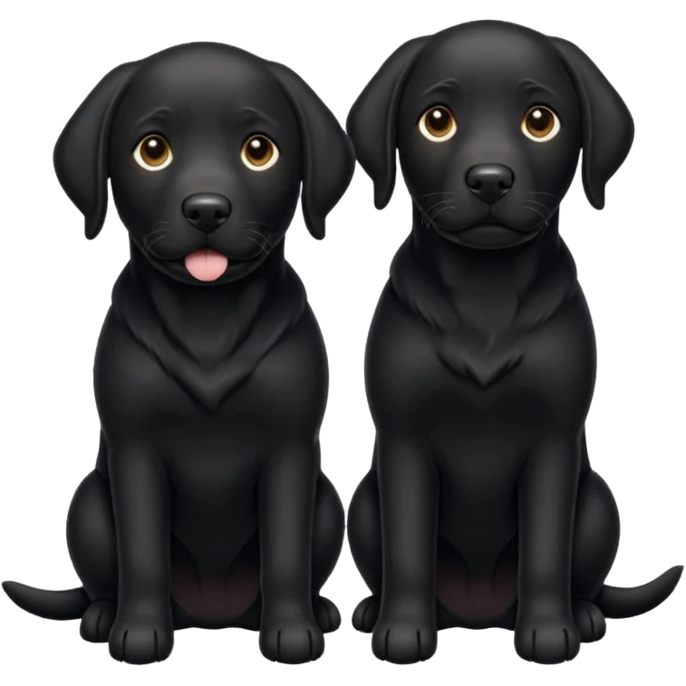 2 black labradors emoji