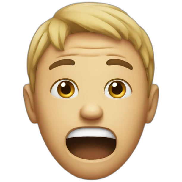 a person who is scared of everything around him emoji