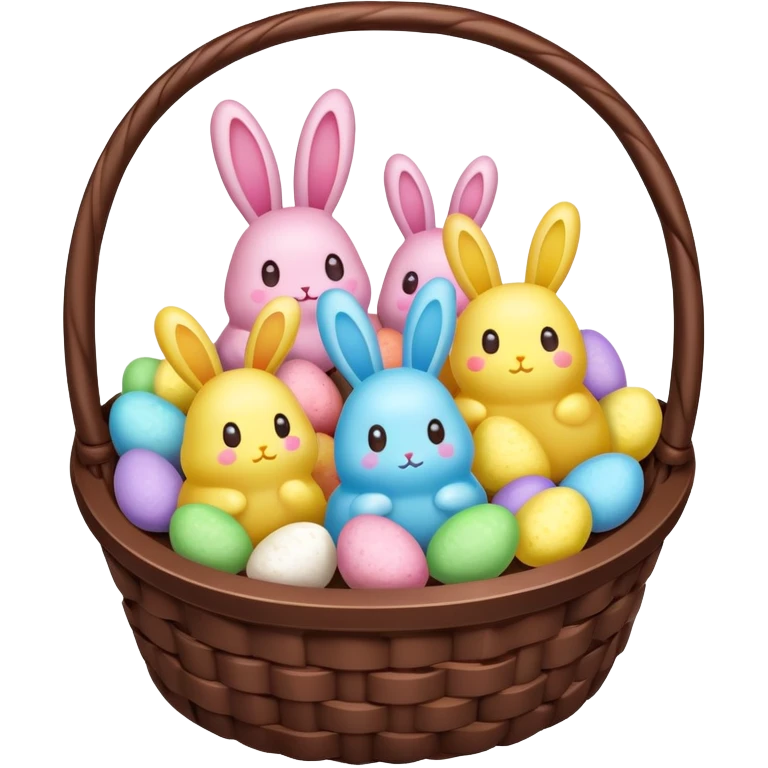  peeps marshmallow easter candy basket kawaii chocolate bunny jelly bean eggs emoji