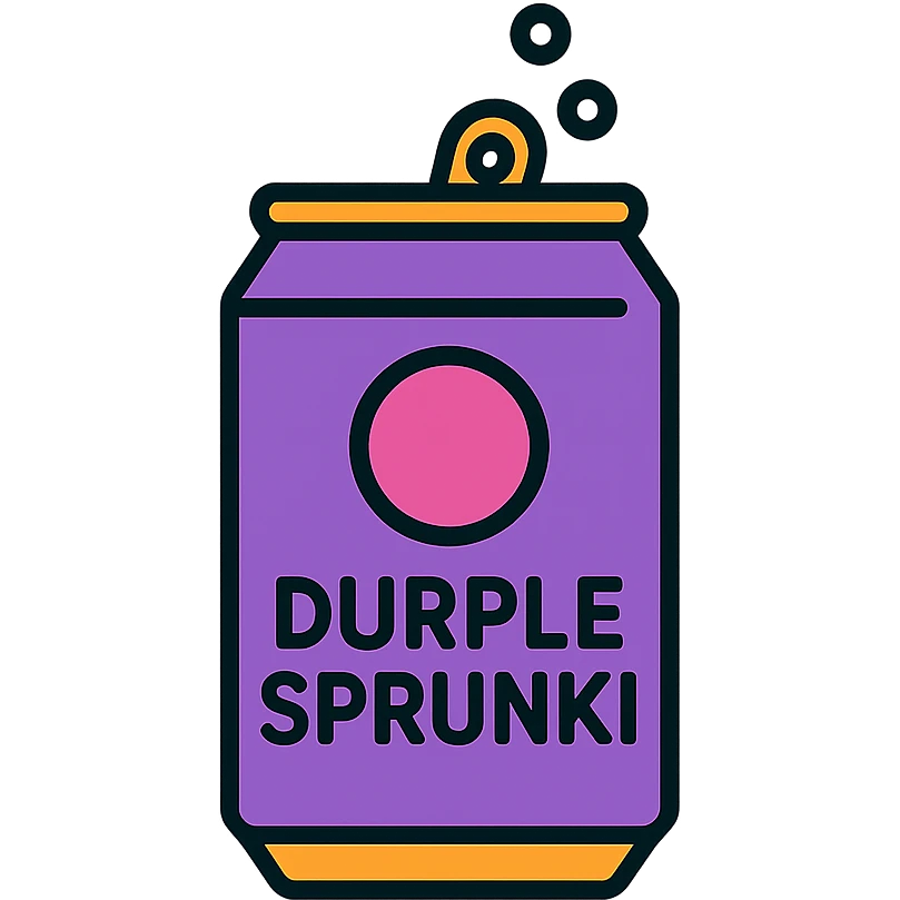 Durple Sprunki as a modern icon, clean lines, simple shapes, minimal color palette, flat design, suitable for app or logo use emoji