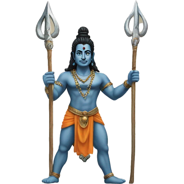 Mahadev with trident emoji