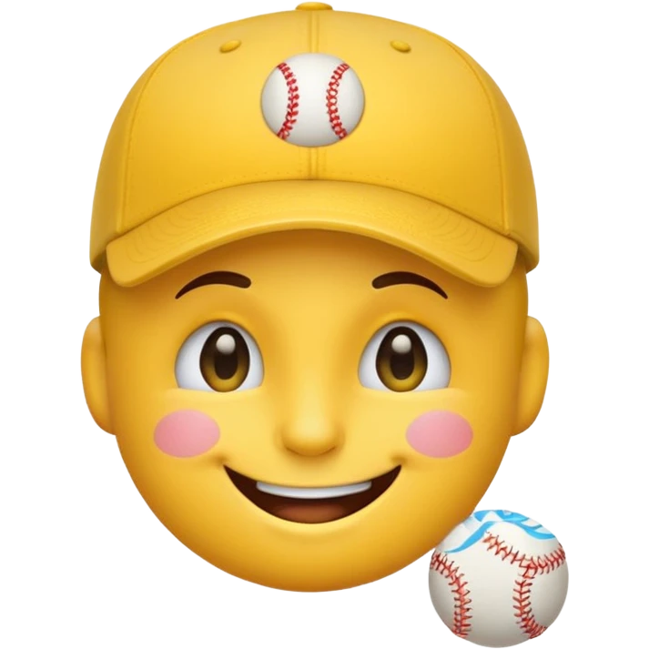 winking emoji with a baseball cap, playful and modern emoji
