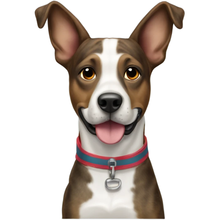 Belgium Malenois dog brindle skiing  emoji