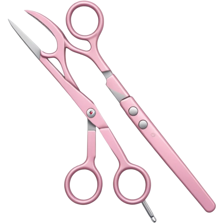 hairdressing scissors pastel pink emoji