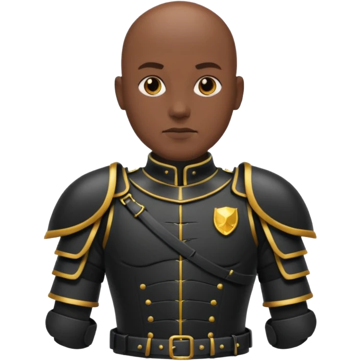 bald armed guards black armour emoji