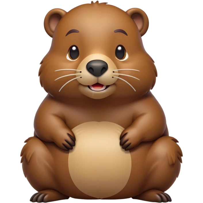 cinematic-beaver-realistic-full-body-on-all-fours-emoji,-plump-and-relaxed-body-soaking-in-the-warm-sun,-short-brown-fur-slightly-ruffled,-head-tilted-dramatically,-calm-expressive-eyes-exuding-serene-wisdom,-simplified-yet-realistic head tilted confidently staring at the camera in a comical way emoji