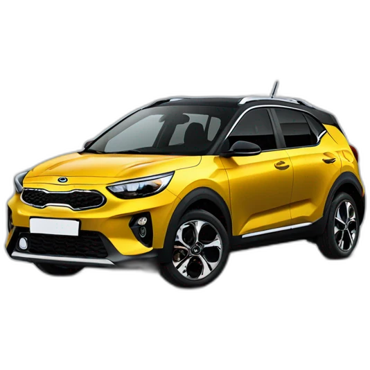 Black Kia stonic in 45 frontview emoji