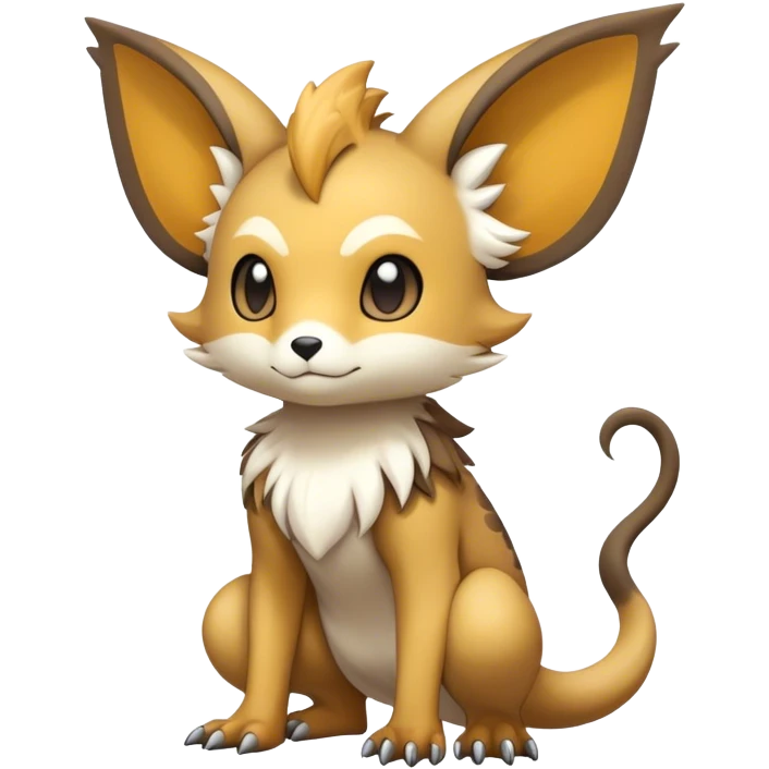 Cute cool fantasy animal hybrid Fakemon full body emoji