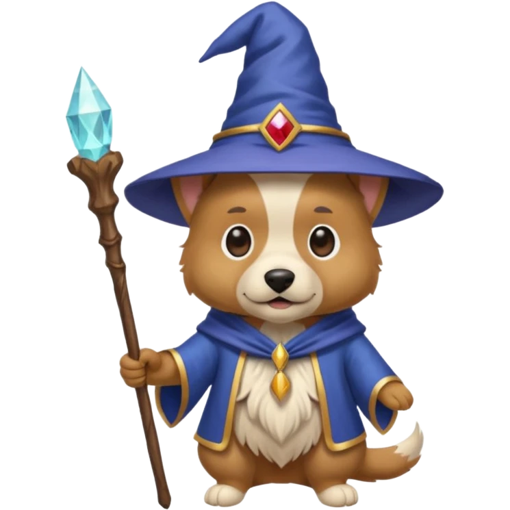Dog wizard emoji