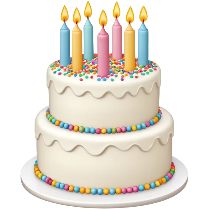 white birthday cake emoji