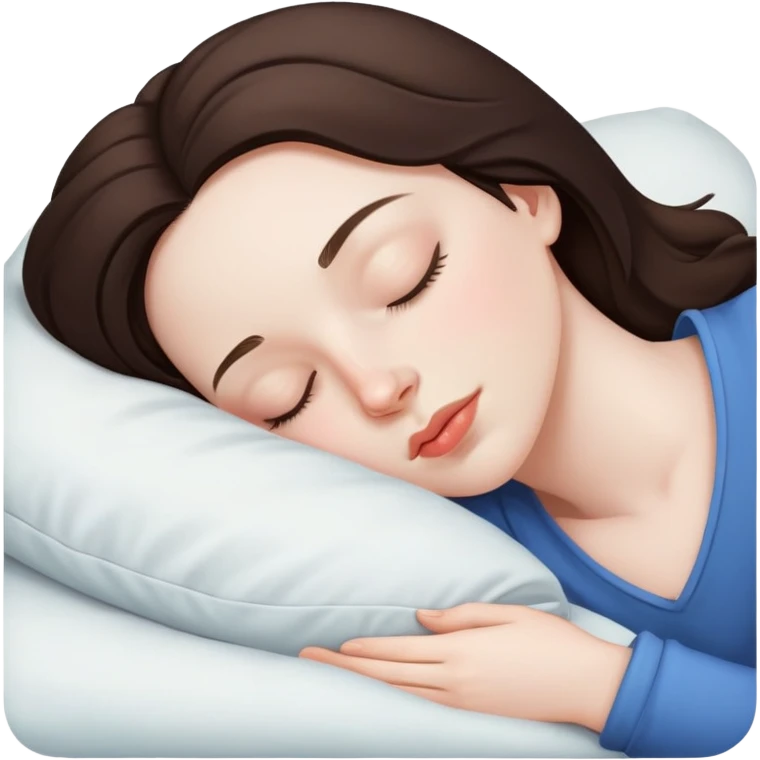 Brunette girl sleeping emoji