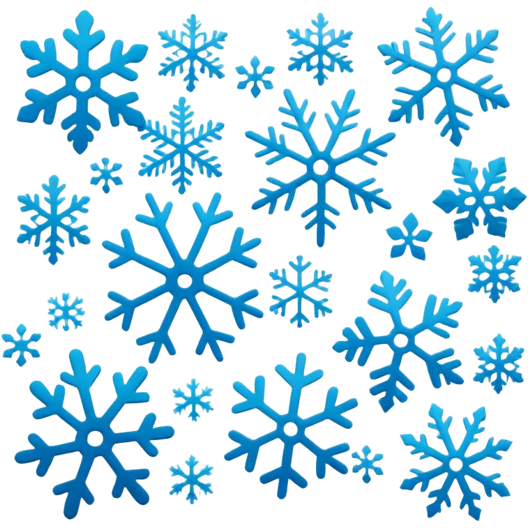 Falling snowflakes, felt texture, scrapbooking emoji