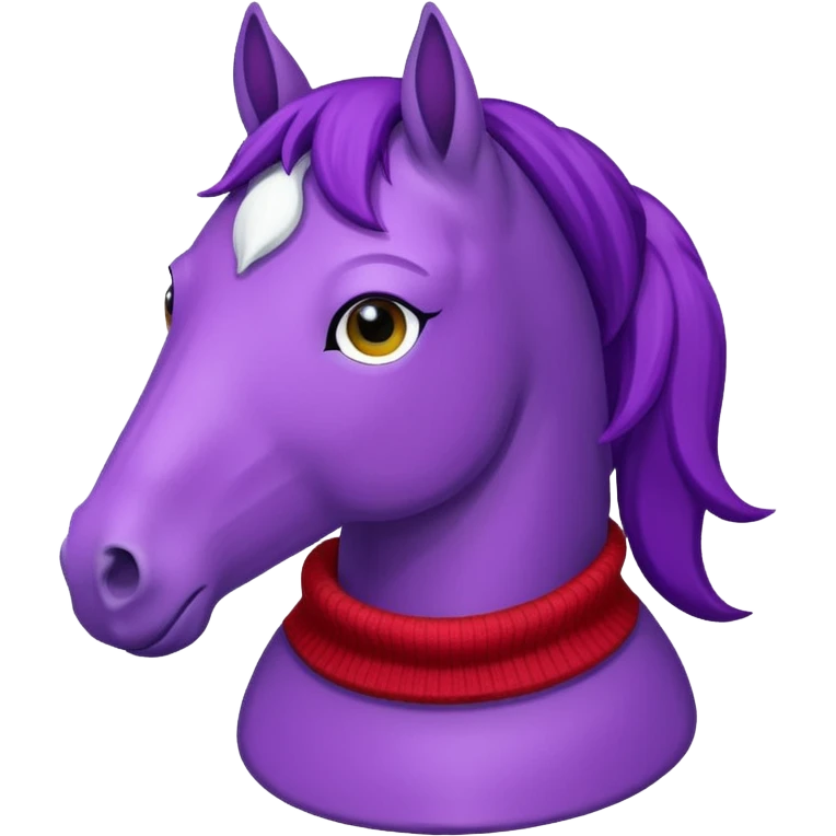 Purple horse wearing red sweater

 emoji