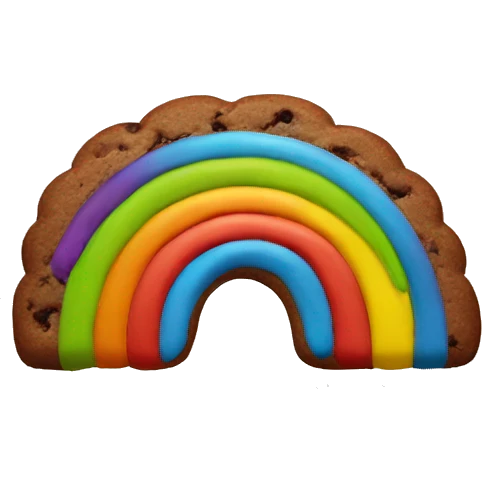 Rainbow cookie emoji
