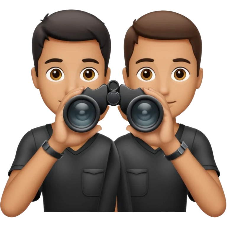  hands holding  binoculars emoji