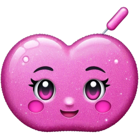 Pink glitter emoji