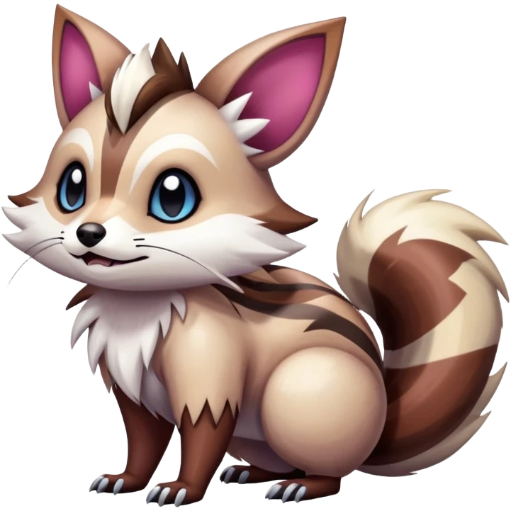 Colorful Linoone-Zigzagoon-Furret-hybrid emoji