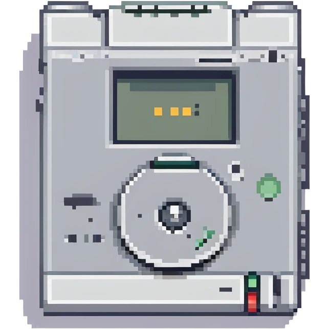 a minidisk player with a minidisk inserted emoji