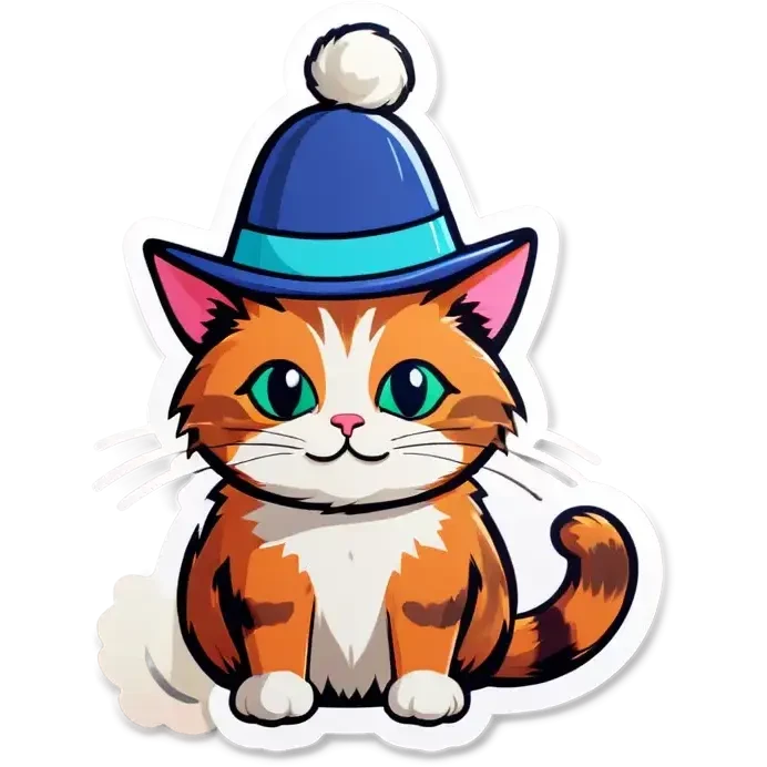 Cat wearing a hat emoji