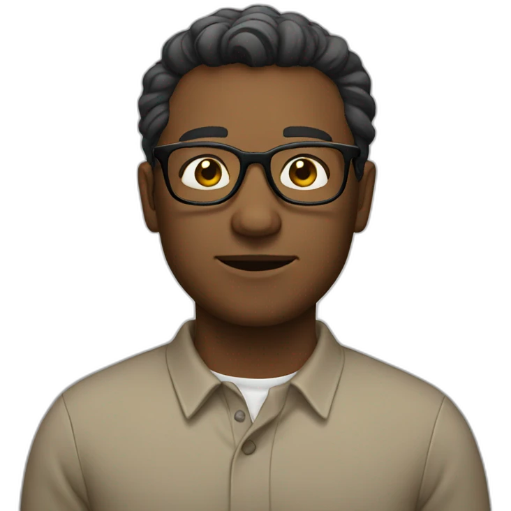 man with glasses emoji