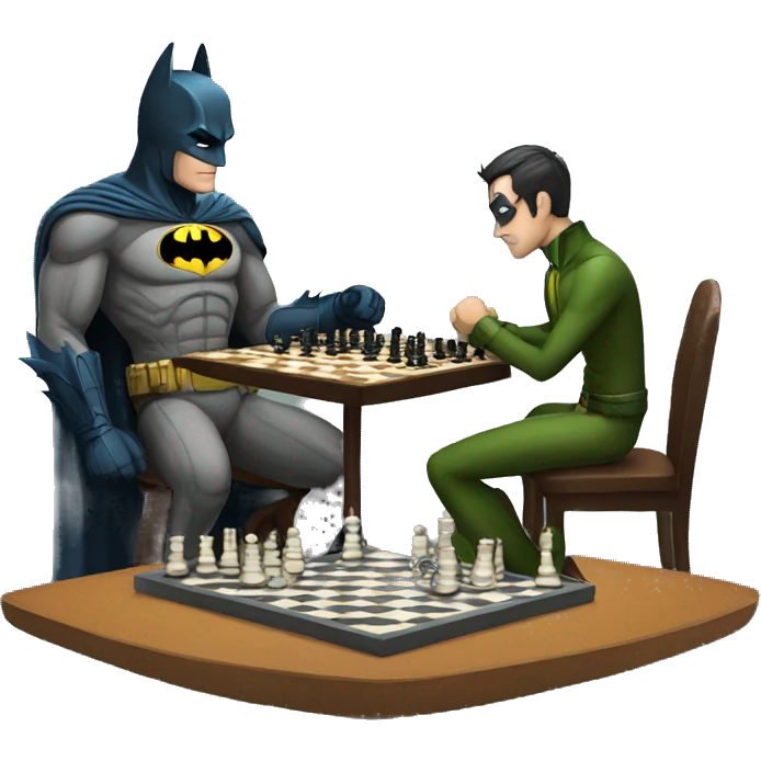 Batman playing chess emoji
