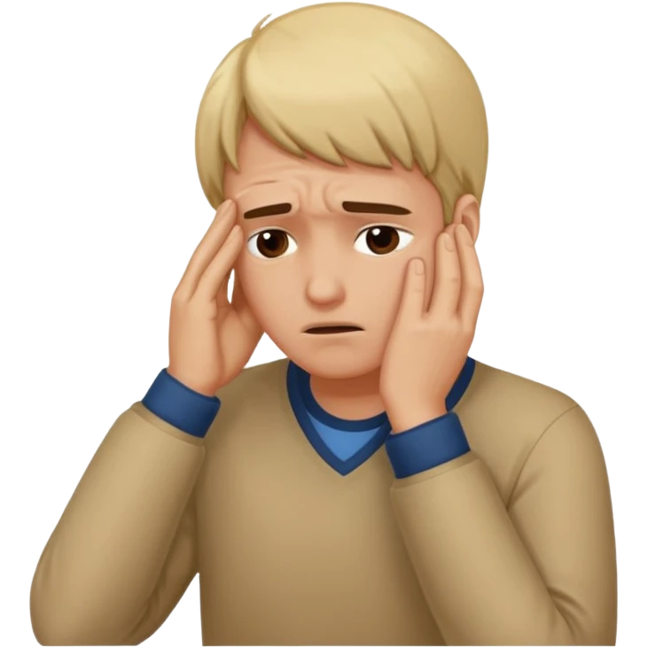 a person doing a facepalm emoji