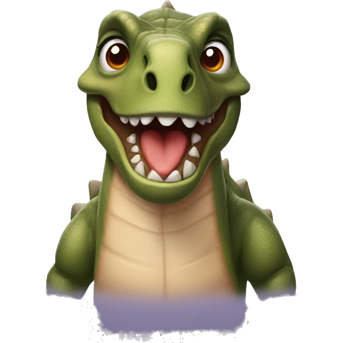 Dinosaur heart eyes emoji