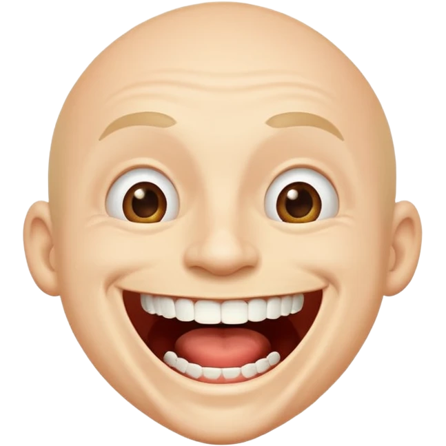 man laugh her mouth wide open emoji