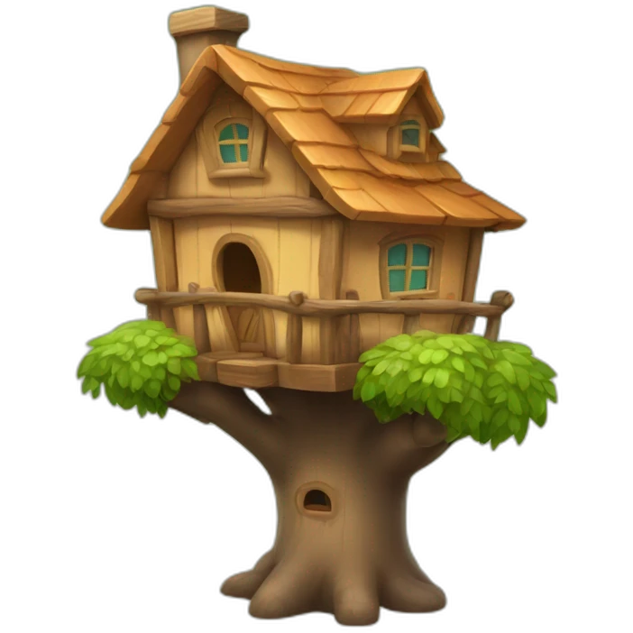 cute treehouse emoji