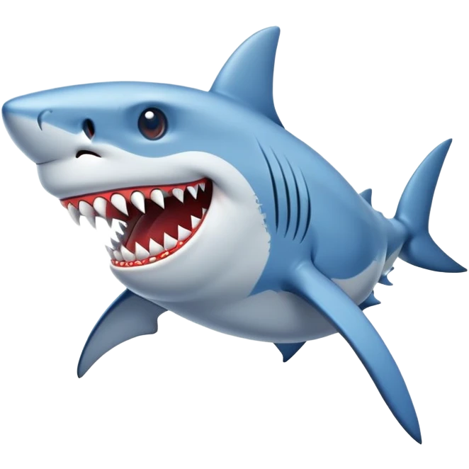 Shark with blue shoes on emoji