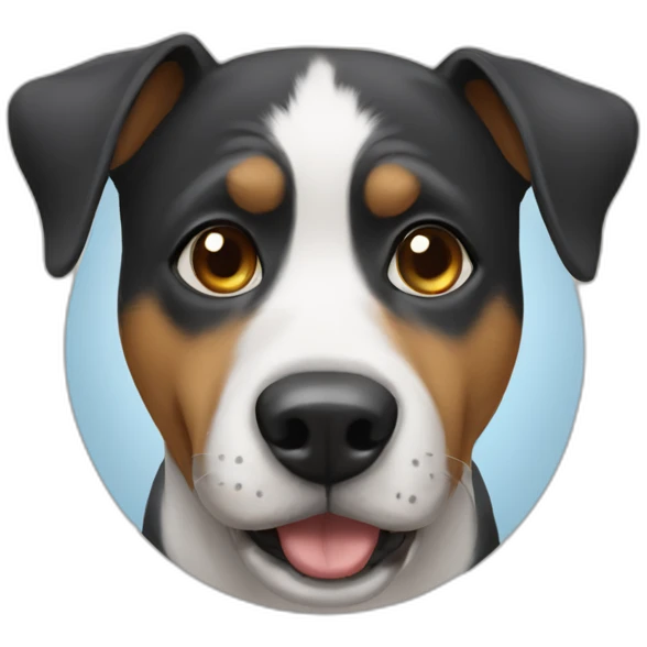 Skype call between dog and human emoji